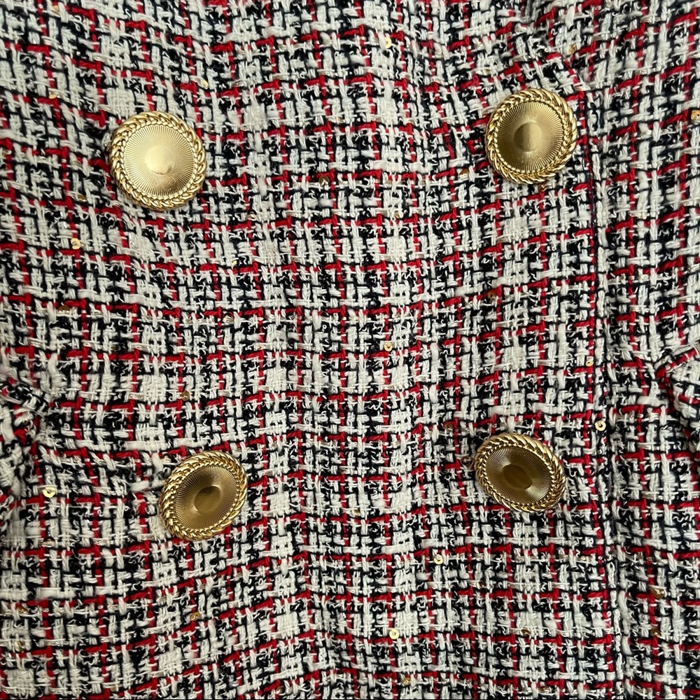 EUC Ronny Kobo Bea tweed blazer Dress S $498 - Picture 5 of 11